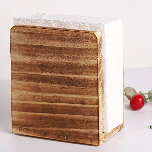 Napkin Holder for Kitchen Table and Countertops, Farmhouse Rustic Décor Paper Towel Dispenser for Dinner Table
