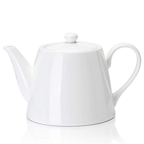 Sweese 223.101 Porcelain Teapot, 28 Ounce Serving Teapot for 2, White