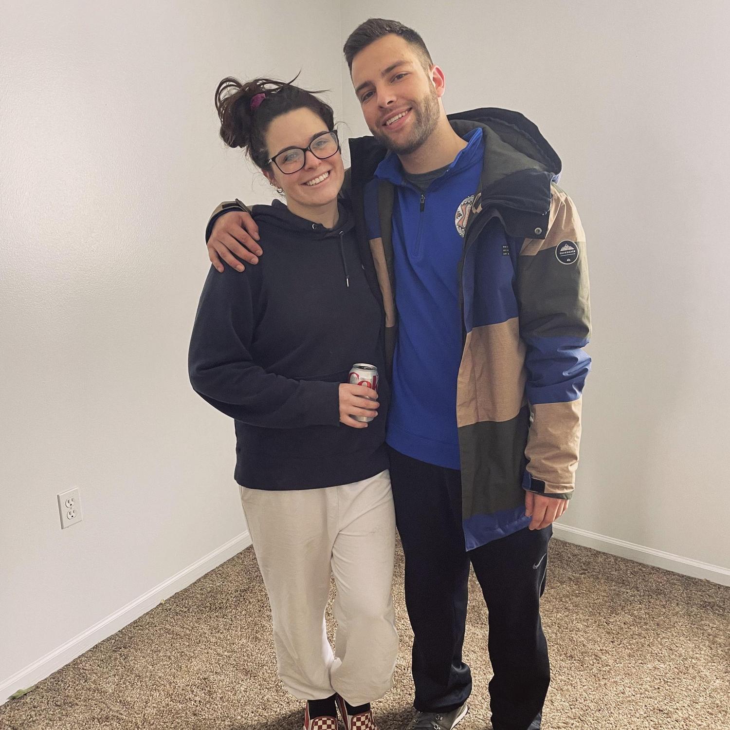 We moved in together for the first time in the summer of 2022. This picture is us moving out of our college town for good in Dec 2022. Madi cried like a baby, but we knew the future would be good.