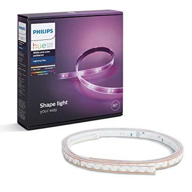 Philips Hue White and Color Ambiance LightStrip Plus Dimmable LED Smart Light (Requires Hue Hub, Works with Alexa, HomeKit & Google Assistant)
