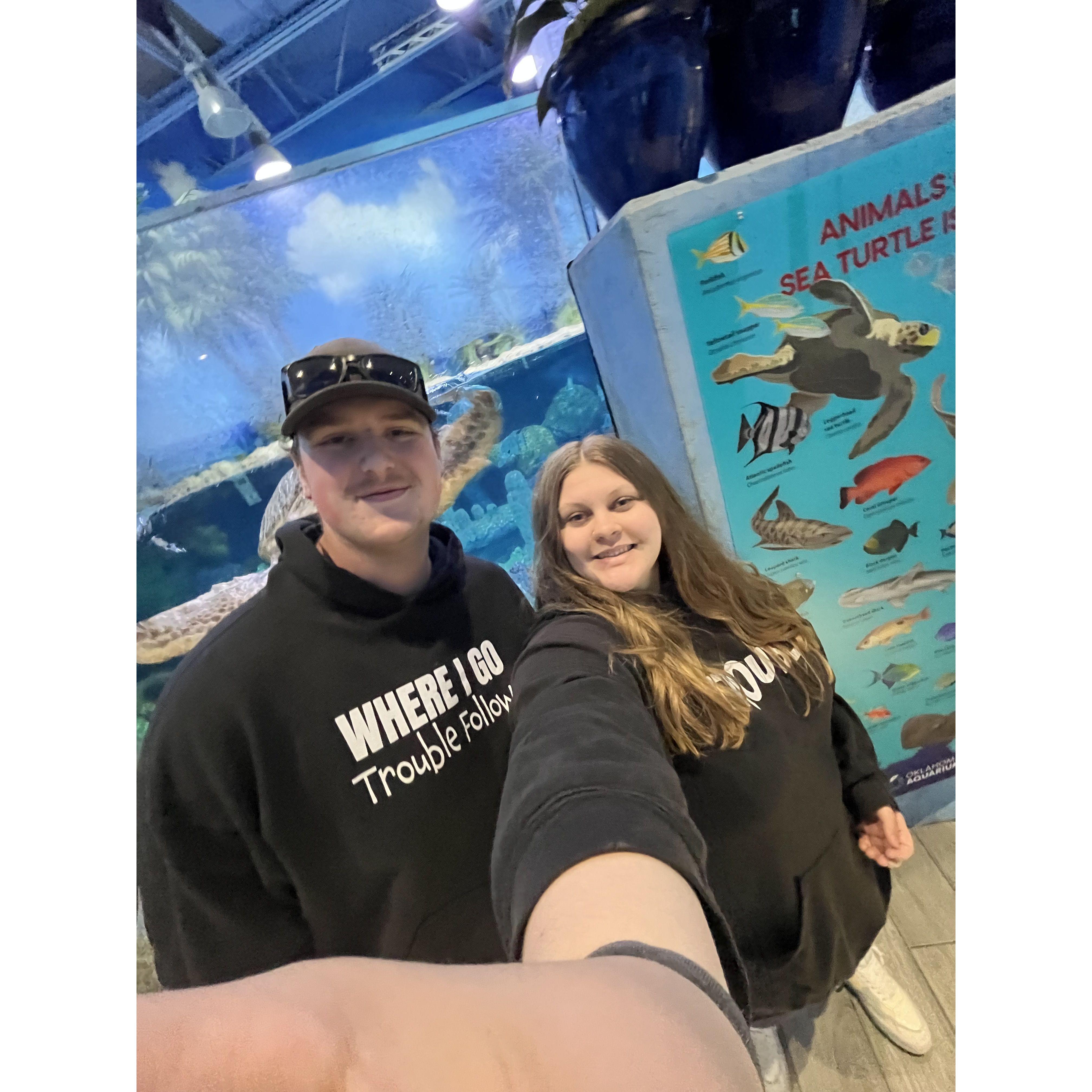 First time at the Tulsa aquarium