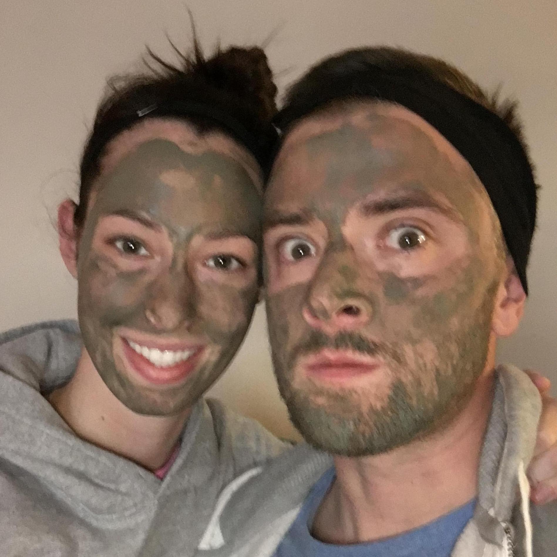 The couple that does face masks together stays together.