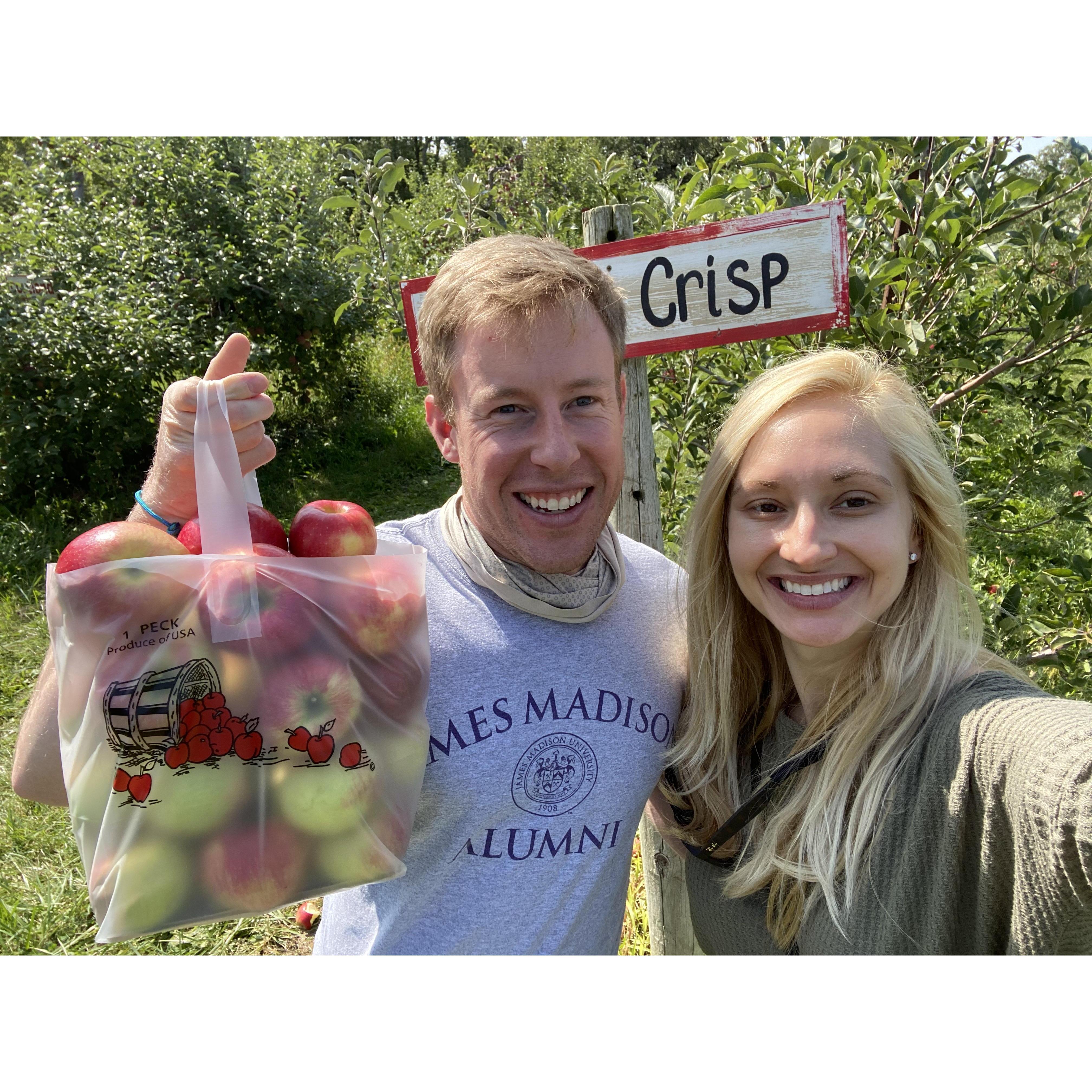 Apple picking in Wisconsin