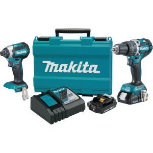 18-Volt LXT Lithium-Ion Brushless Cordless Hammer Drill and Impact Driver Combo Kit (2-Tool) w/ (2) 2Ah Batteries, Case