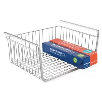 iDesign® York Lyra Under Shelf Basket in Silver