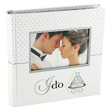 Malden International Designs I Do Wedding Collection 2-Up with Memo Space Photo Album, 160-4x6, White