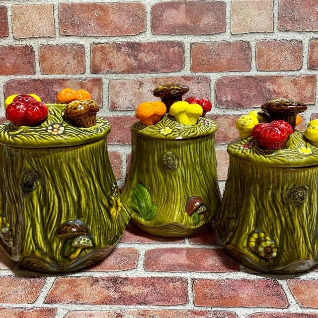 Mushroom Canister set of 3
