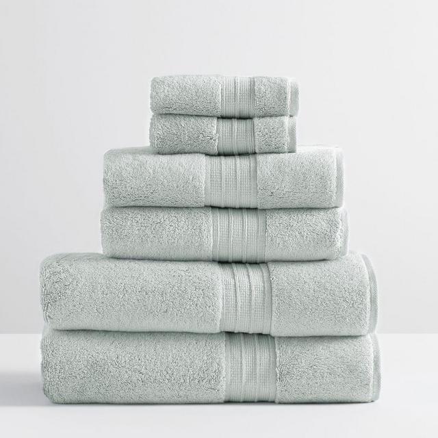 Porcelain Blue Hydrocotton Organic Bath/Hand/Washcloth, Set of 6