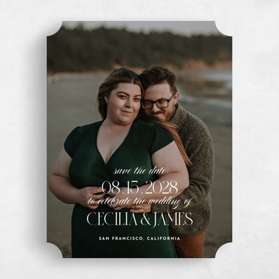 White Ticket Wedding Save the Date - Milan Photo