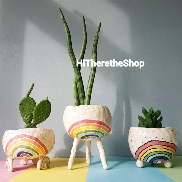 The Rainbow Pot Collection - Ceramic,...