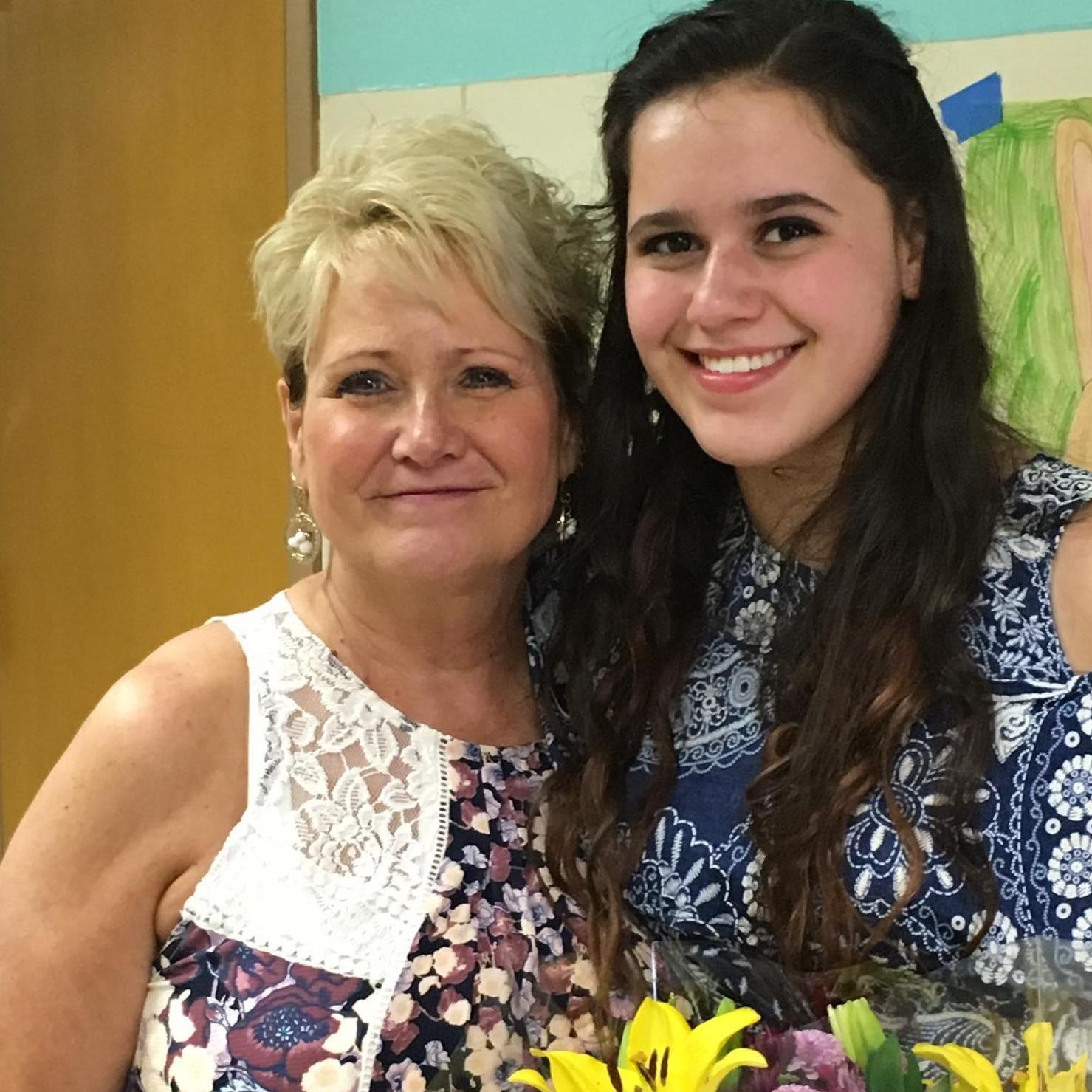 Grandma Cheryl and Sefarina! 8th grade graduation day.