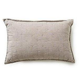 Southern Living Heirloom Quilted Linen Breakfast Pillow