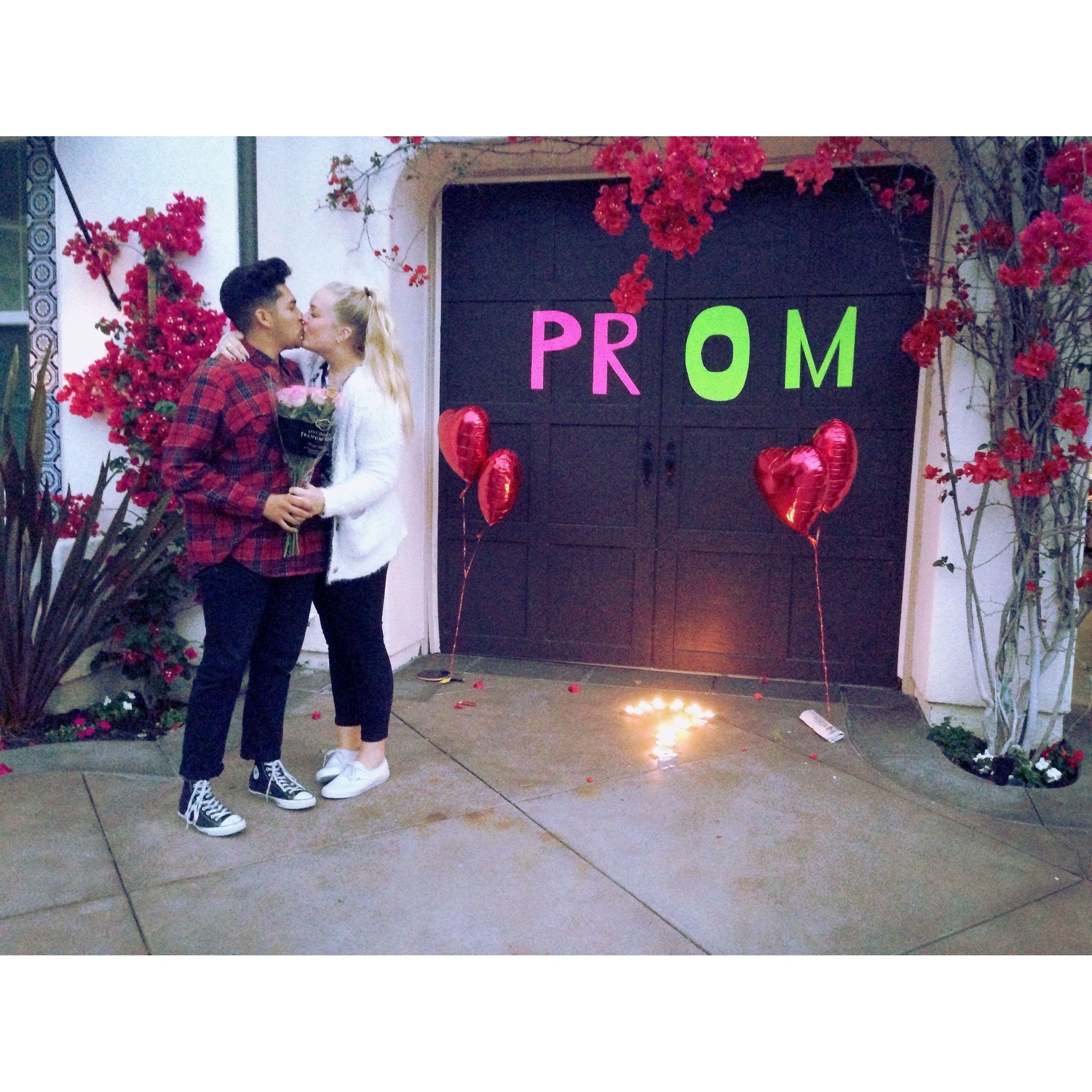 Juniors in high school, Pablo took Arna through a scavenger hunt that ended with a Promposal.