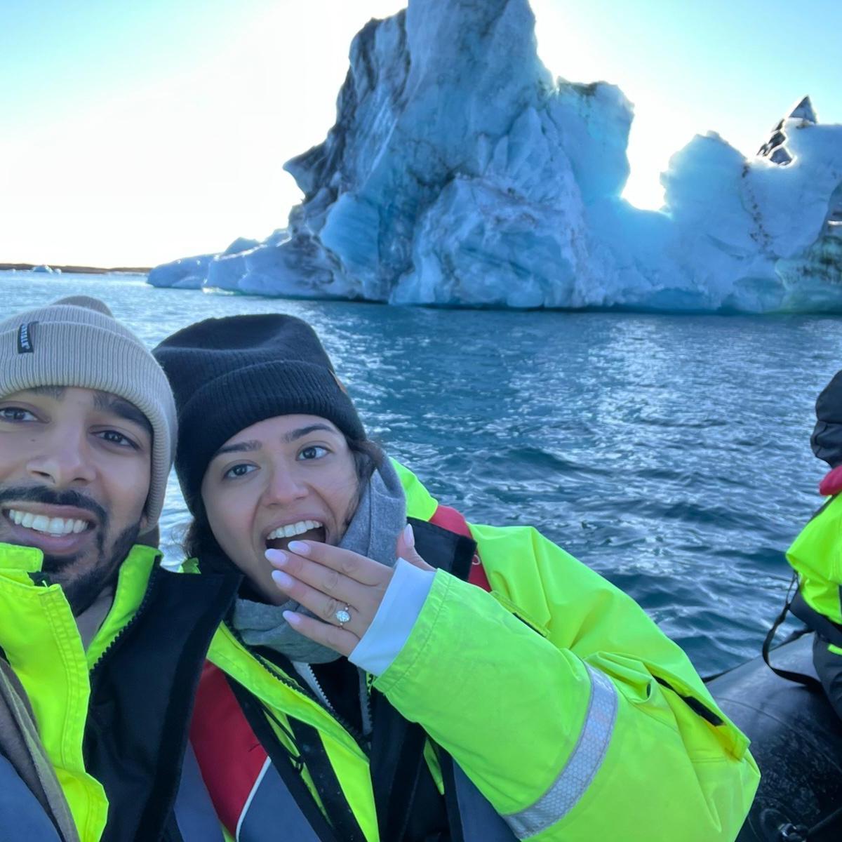 Geeking out after the proposal!