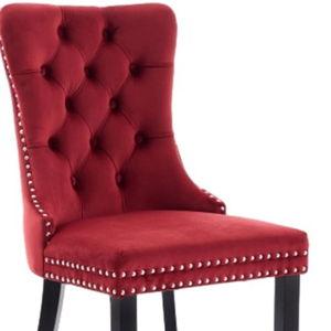 Rhomtree Set of 2 Velvet Fabric Dining Chairs