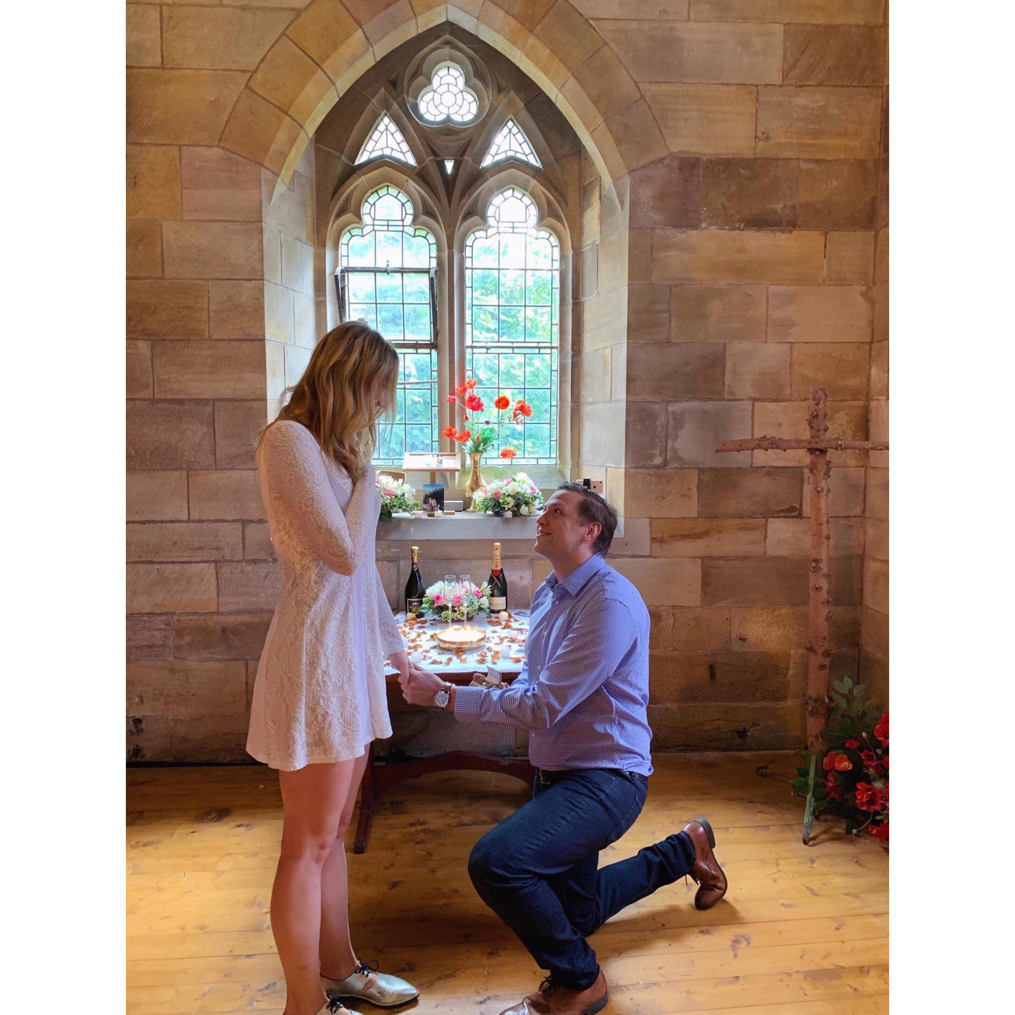 The proposal in Culross Abbey