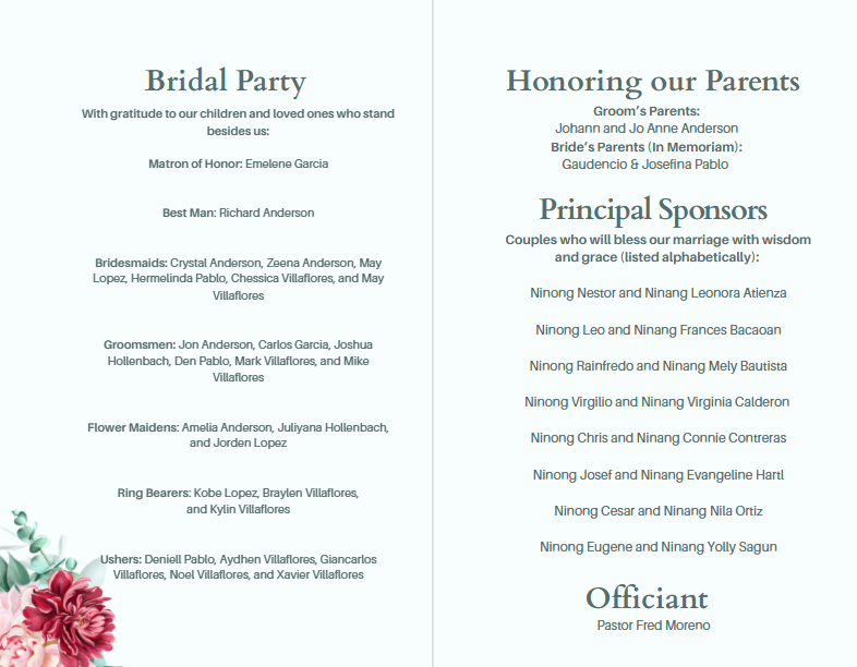 The Wedding Website of Elizabeth Pablo and Michael Anderson