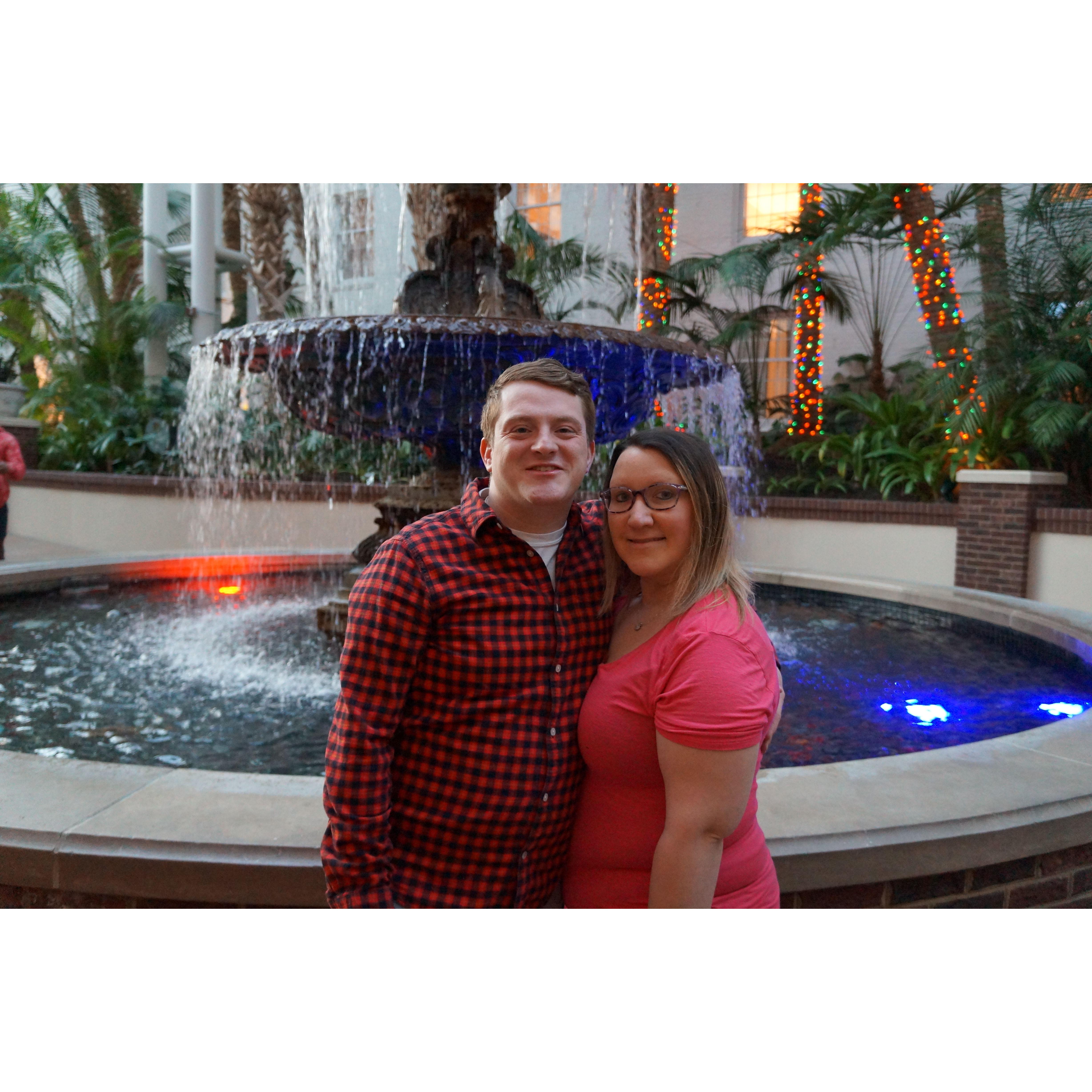 This was at the Opryland hotel the day we got engaged!
