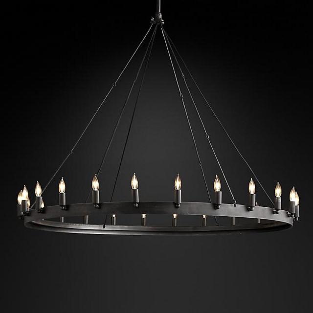 Camino Vintage Candelabra Round Chandelier 50"