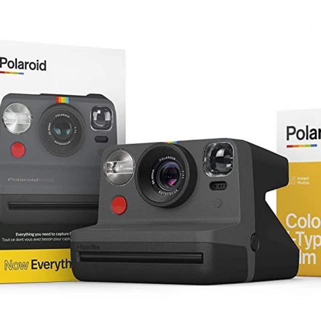 Polaroid Originals Now I-Type Instant Camera and Film Bundle - Everything Box Black (6026)