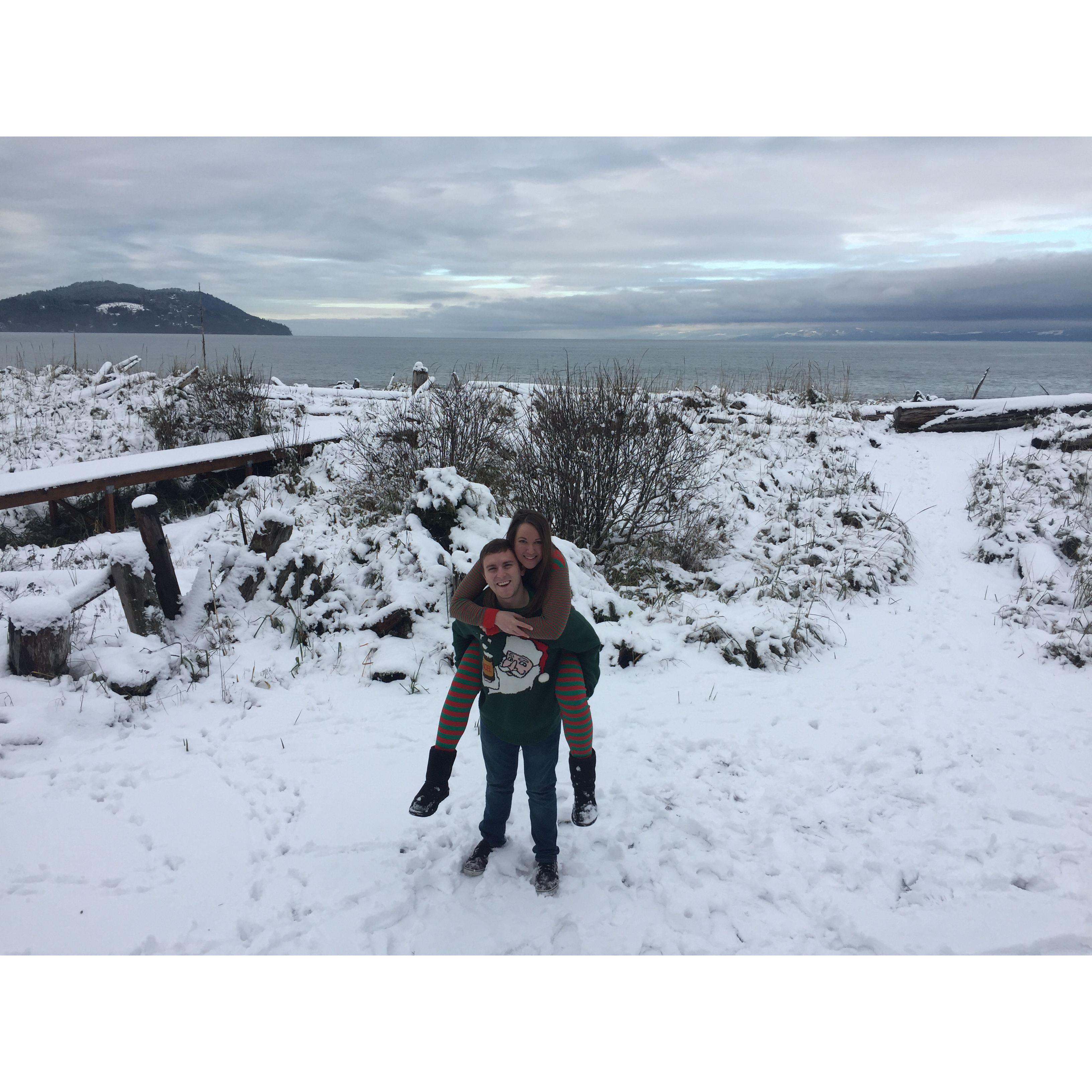 Snow day at Madeline's cabin!