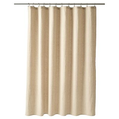 Basketweave Shower Curtain Linen - Fieldcrest®