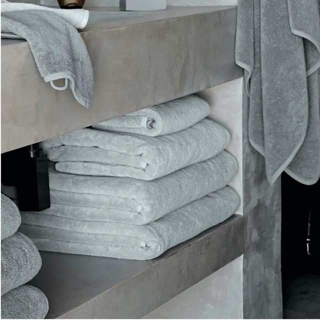 Two Riley Home Spa Bath Towels (cloud or platinum)