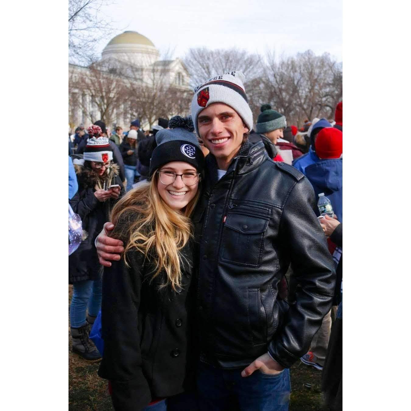 Meeting up at the March for Life during our long-distance beginning