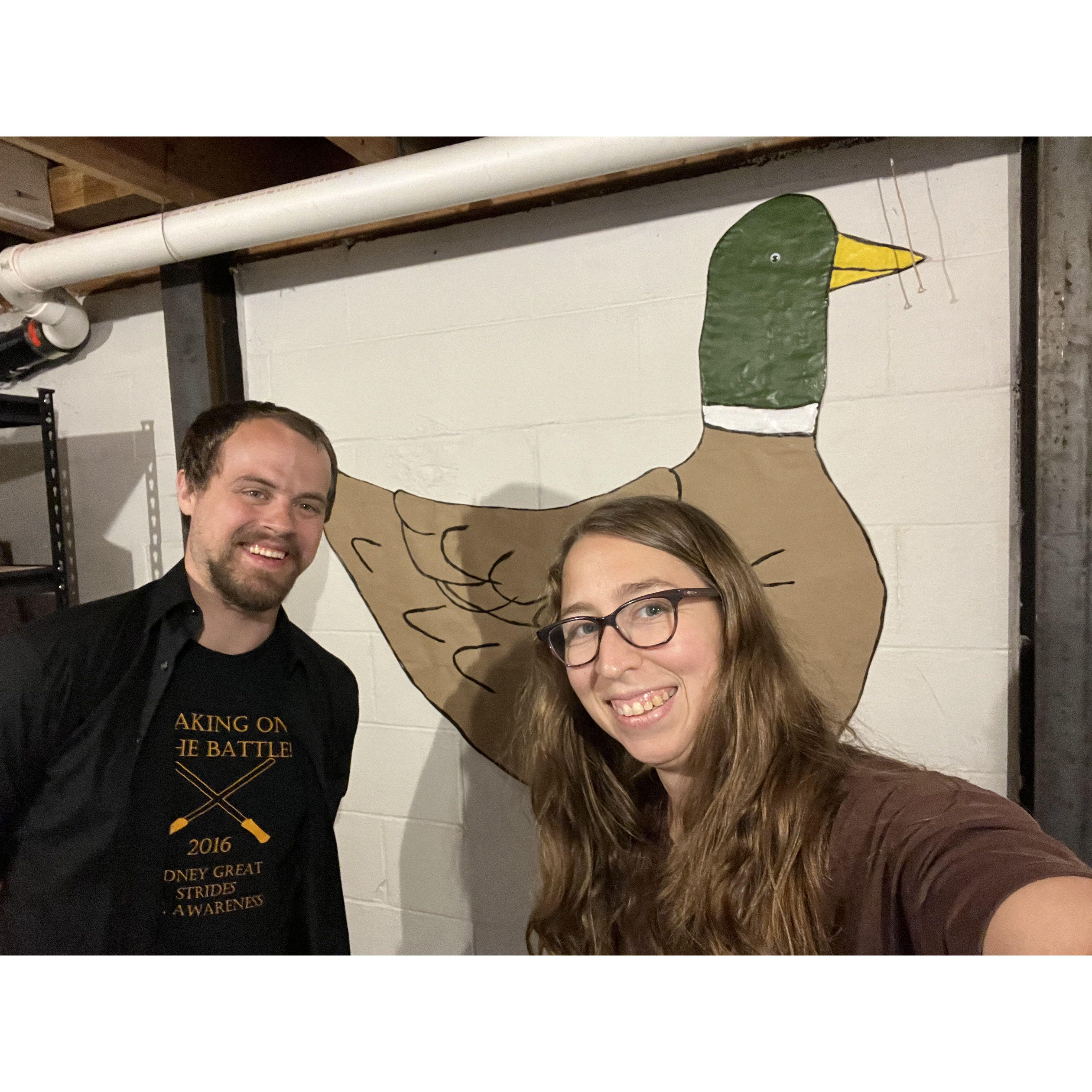 A homemade duck