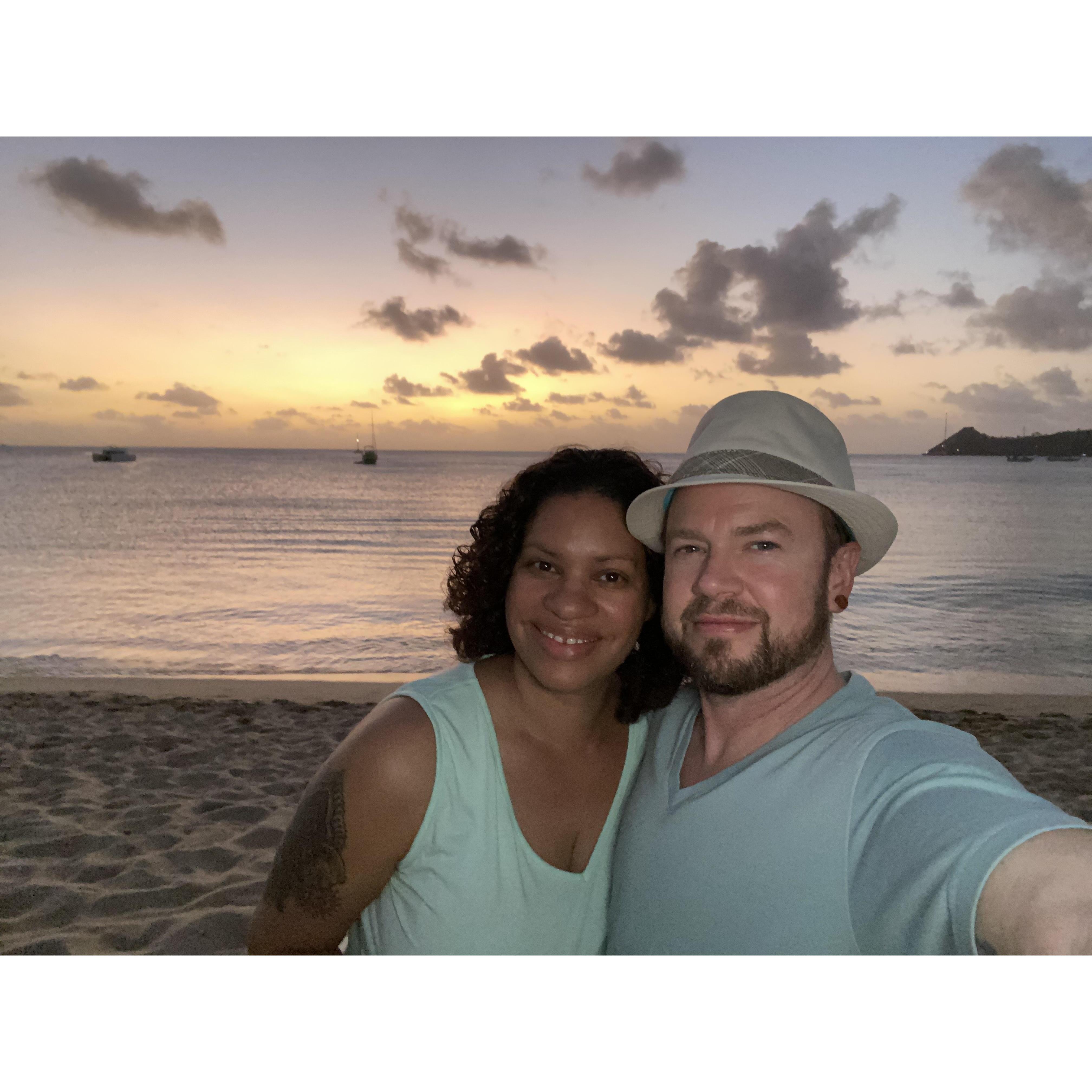 Love at sunset.