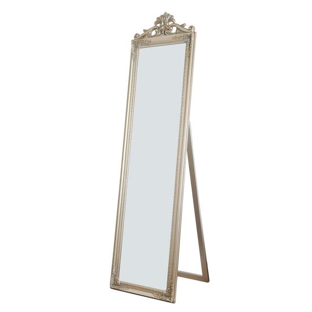 Maryana Antiqued Wood Standing Wall Mirror