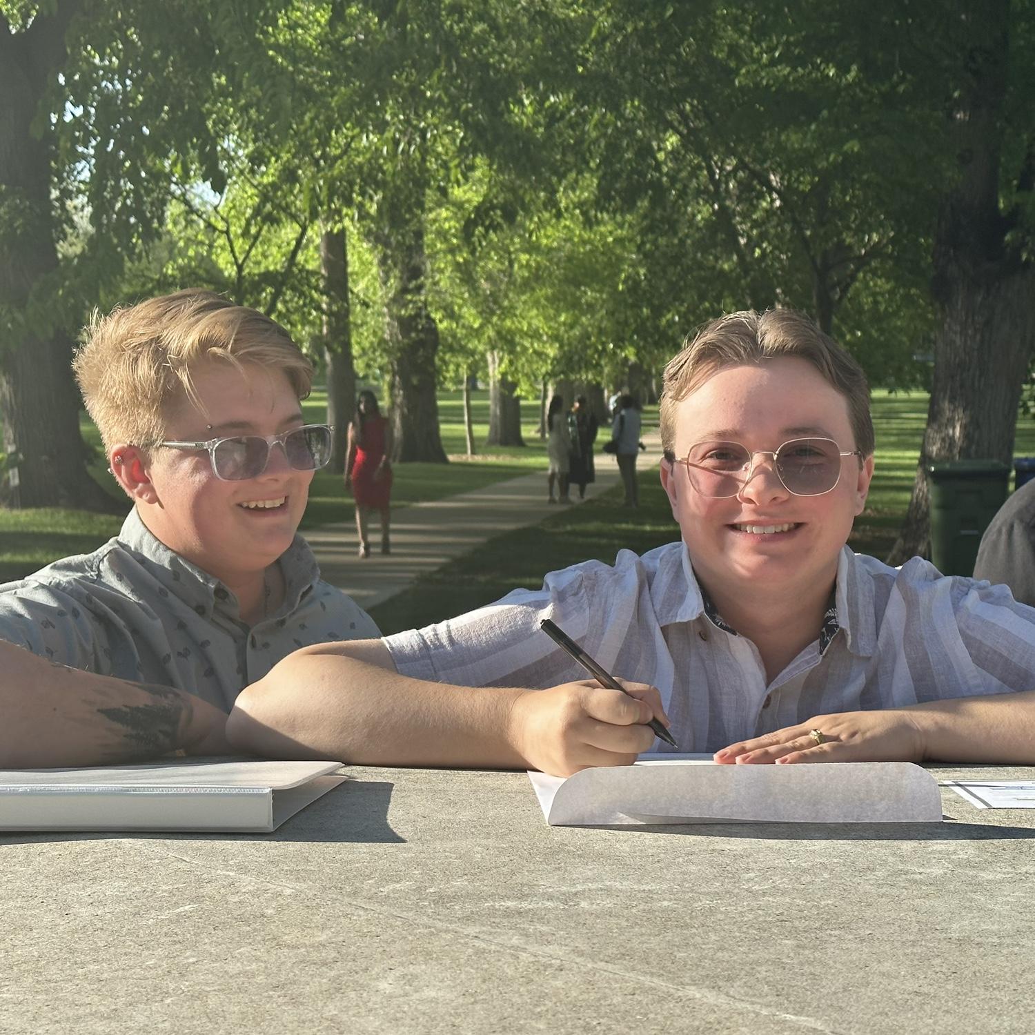 Us signing our marriage license!