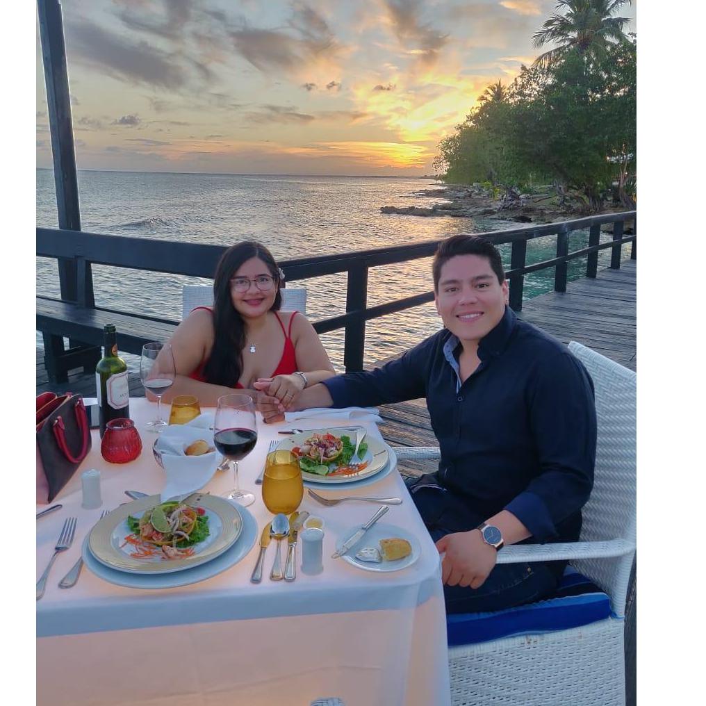 Nos despedimos de Republica Dominicana con esta rica cena al atardecer