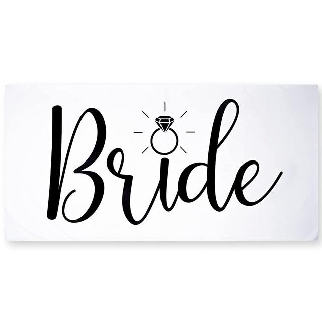 Ethisa Bride Beach Towel for Honeymoon and Bachelorette Party - Classic Design for Beach Bachelorette Party - Mrs Beach Towel for Bride To Be - Just Married Beach Wedding and Engagement Gift - 60"x30"