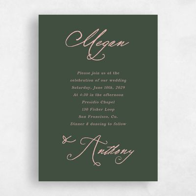 Multi-Colored Wedding Invitation - Cristal Classic