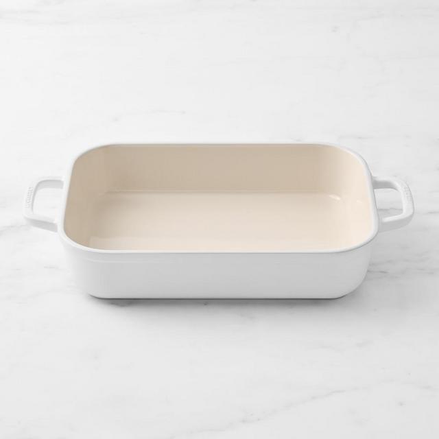 Le Creuset Stoneware Rectangle Baking Dish, 12" x 9", Matte White