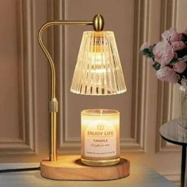 Candle Warmer Lamp with Timer Dimmer Adjustable Height for New Home Bedroom,Mothers Day Gifts,Vintage Home Decor for Scented Jar