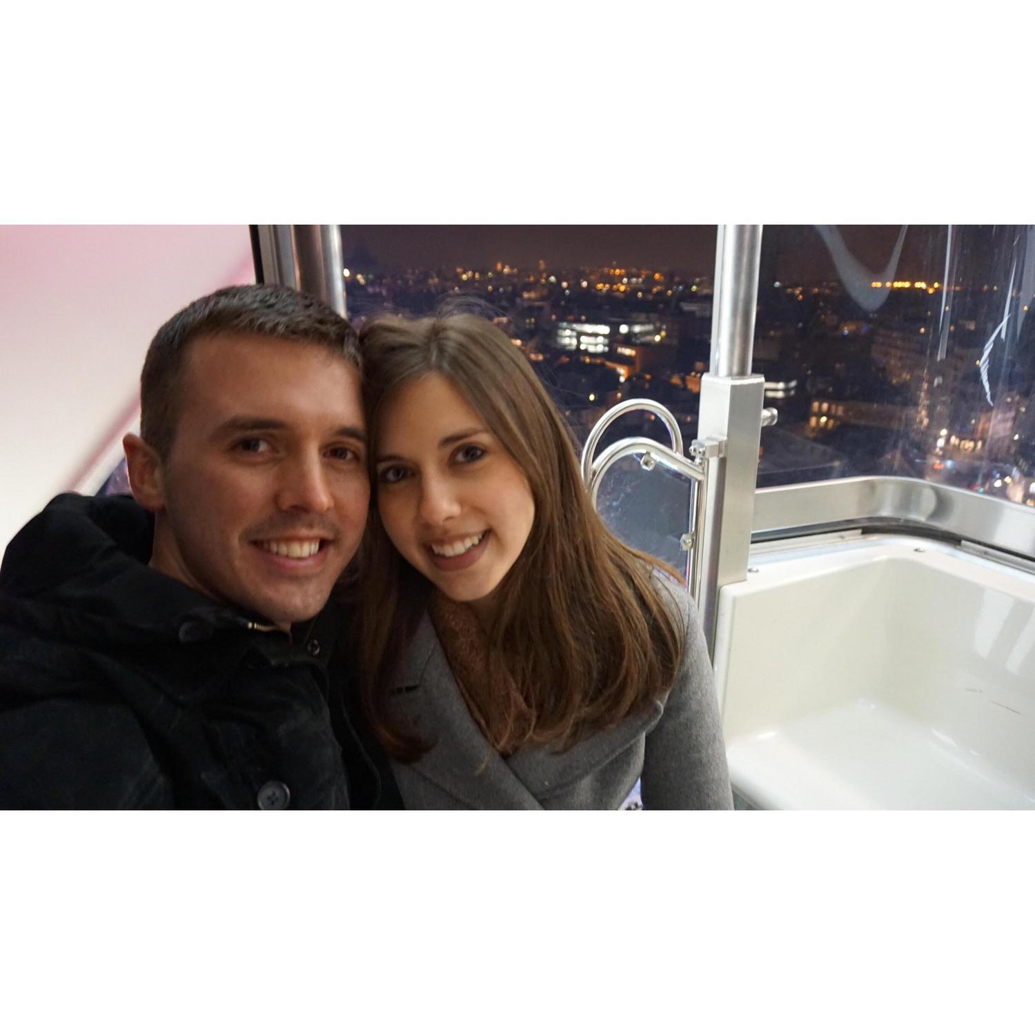 on the ferris wheel in Brussels