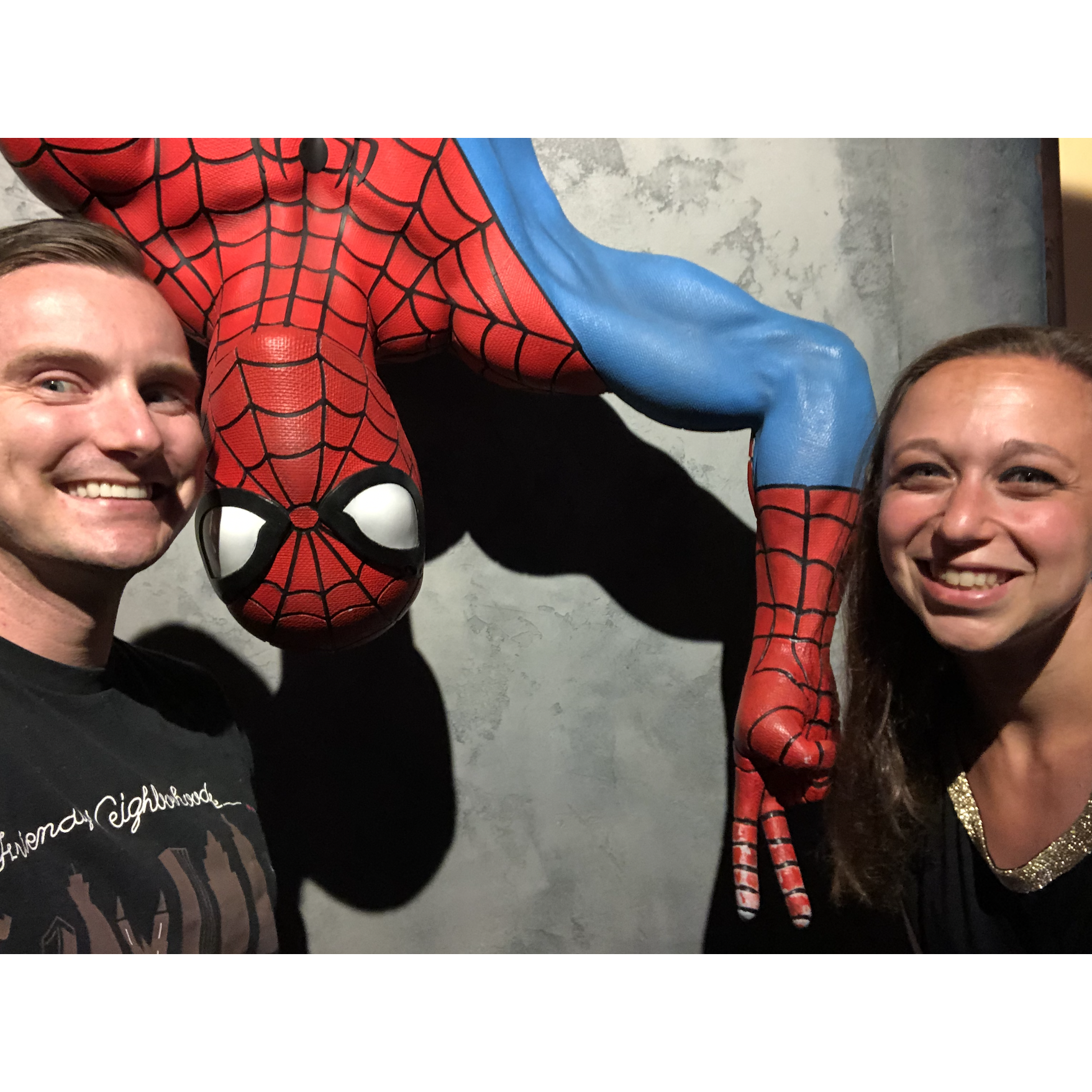Spidey decided to swing by for a photo-op.