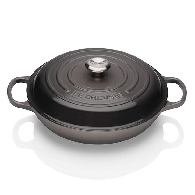 Le Creuset Enameled Cast Iron Signature Braiser, 3.5 qt., Oyster