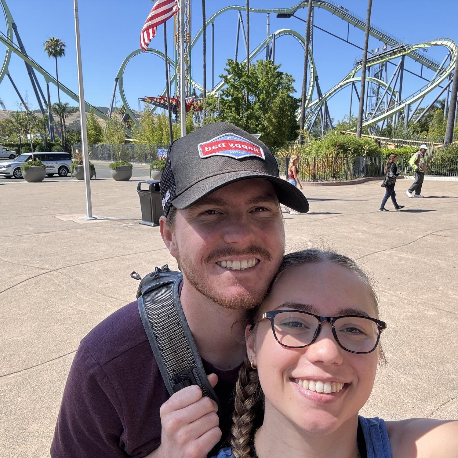 Engagement Celebration Day 2. 
Six Flags Discovery Kingdom 2024.