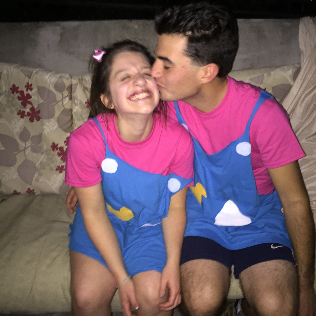 Phil & Lil from rugrats! ...don't think too much about the whole twin thing here haha