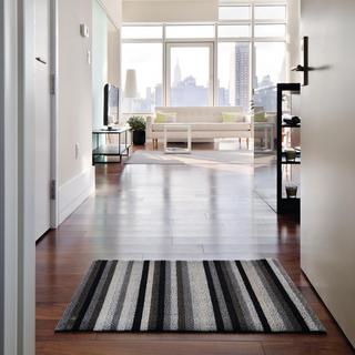 Even Stripe Shag Doormat