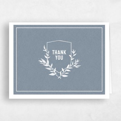 Slate, Blue Wedding Thank You - Humboldt Landscape