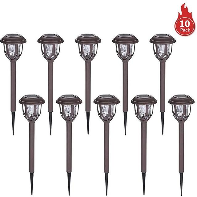 Tomshine Solar Lights 10 Pack Path Lights Outdoor Waterproof Auto On/Off Landscape Lighting for Yard Patio Walkway