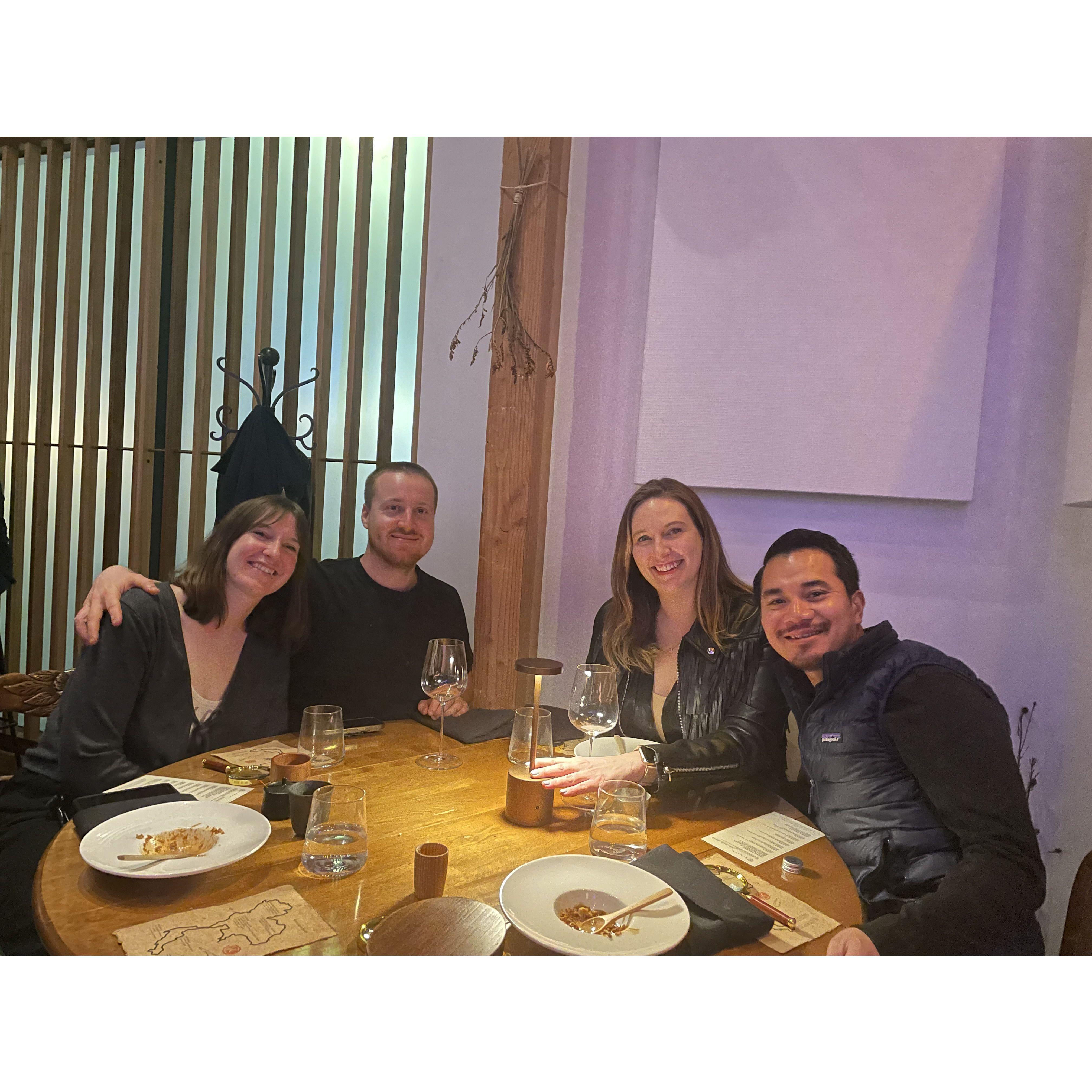 Always trying new restaurants, this one in particular was amazing for the food and the company, visiting in LA with Allison’s sister Sarah and her boyfriend Sacha