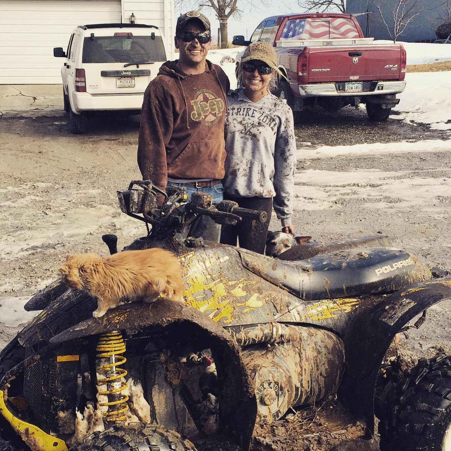 Showing Madison around the farm (Oakland, IA) for the first time.