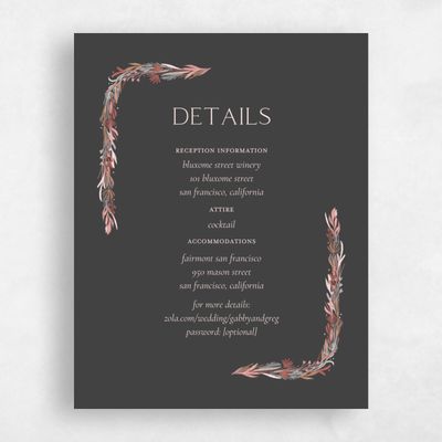 Dark Charcoal, Black Wedding Enclosure - Kenela