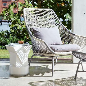 Huron Outdoor Lounge Chair & Ottoman
