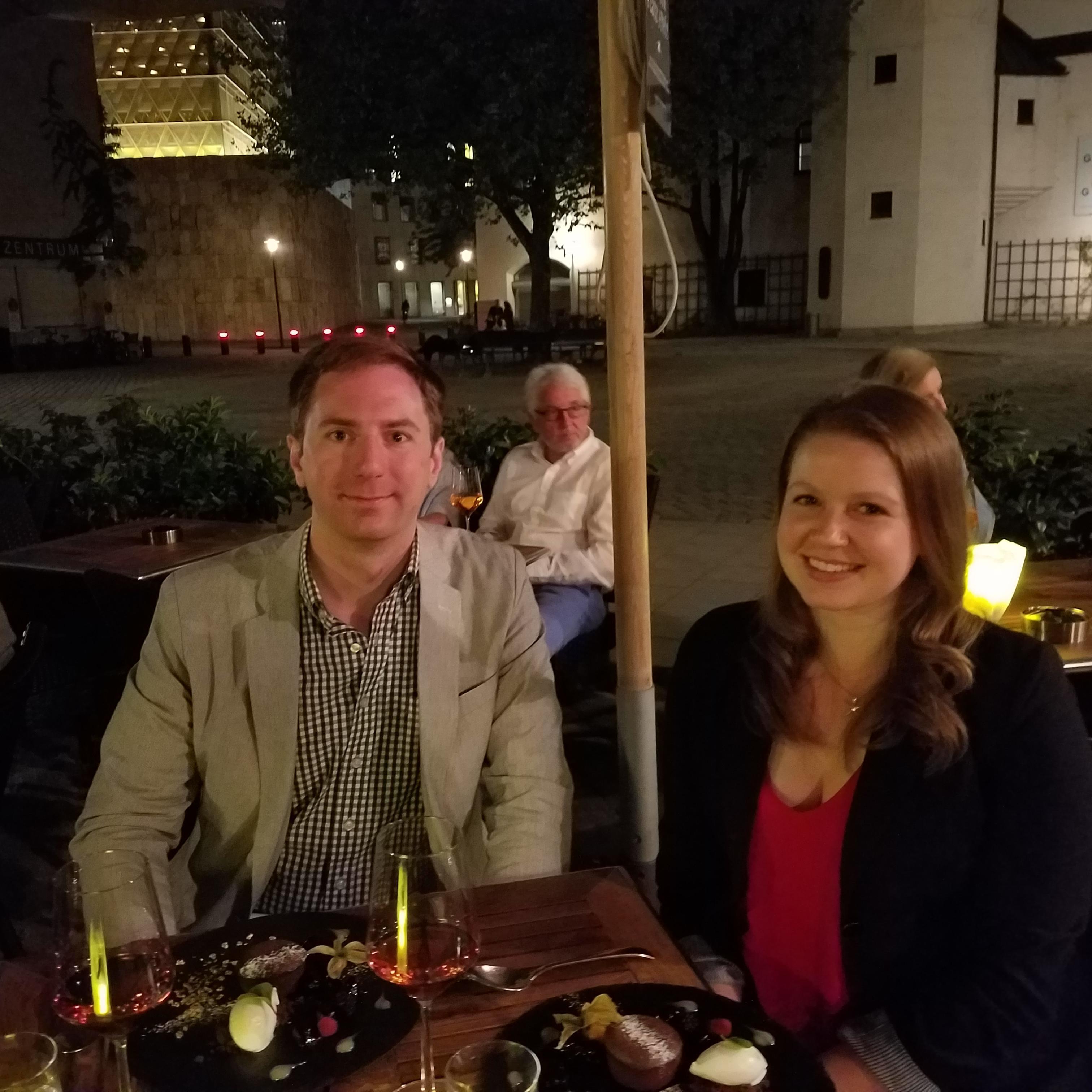 Our 3 year anniversary dinner  
Munich, Germany
